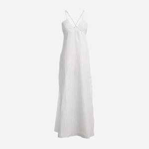 J. Crew striped linen Maxi Dress in White and Navy